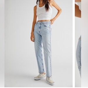 We The Free Light Blue Straight Leg Jeans